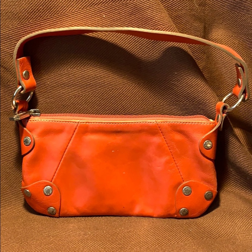 PRUNE Leather purse w/studs Made in Argentina